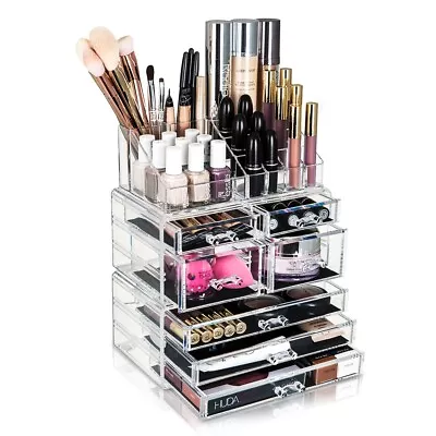 Cosmetic Organizer Acrylic Makeup 7 Drawer Holder Jewellery Case Storage Clear  • £226.99