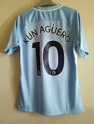 * Shirt Manchester City 2017/18 Home Football Jersey Kun Aguero #10 • $67.81