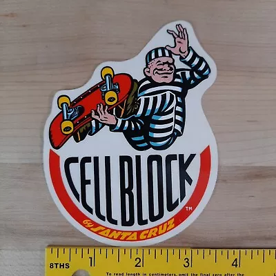 Vtg Santa Cruz Cell Block Rails Jailbird Natas Meek Nos Skateboard Deck Sticker • $39.95