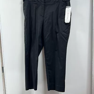 Erin London Dress Pants Black Slash Pocket Straight Leg Women's Size 31 NWT • $10