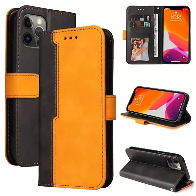 For Xiaomi Poco M4 X4 Pro 12 Pro 11T Splicing PU Leather Wallet Case Phone Cover • $12.42