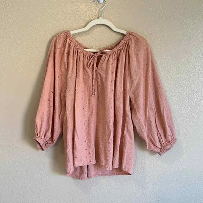 £28.15 • Buy Joie Eyelet Tie Neck Puff Sleeve Peasant Top Size XL