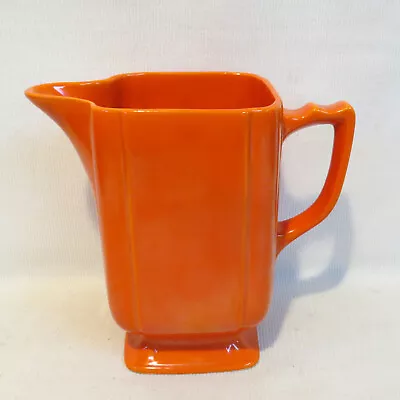 SCARCE! Vintage HOMER LAUGHLIN RIVIERA Batter Pitcher / Open Jug In Fiesta® Red • $139.85