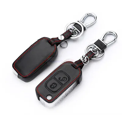 For Mercedes Benz SLK 2 Button Remote Fob Bag Holder Leather Car Key Cover Case • $11.98