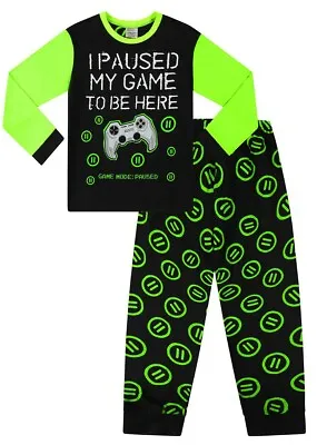 £9.99 • Buy Boys I Paused My Game To Be Here Green Gaming Pjs 