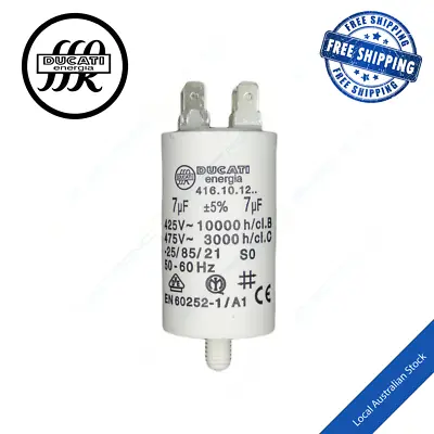 Ducati 7uF Run Capacitor 425V 475V Motor Run/Start Premium Grade • $24.67