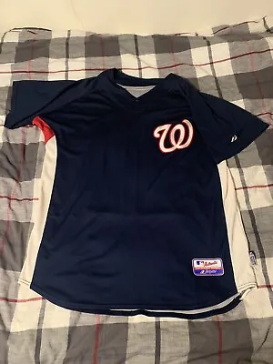 Majestic Washington Nationals #57 Jason Bergmann Batting Practice Jersey XXL • $125