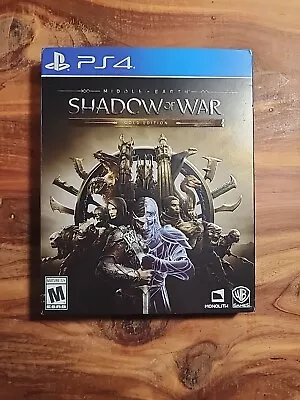 Middle-earth: Shadow Of War Gold Edition (Sony Ps4 2017) With STEELBOOK • $10.99