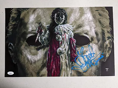 $99 • Buy DANIELLE HARRIS  Signed 11x17 Art Poster Halloween Autograph Scream BAS JSA COA