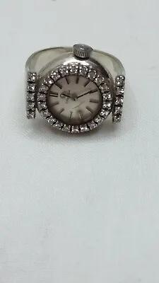 Omega Ring Watch 18k Carat White Gold Diamonds • $2499