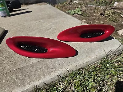 1994 - 1998 Ford Mustang OEM Red Hood Scoops With Vents 1995 1996 1997 • $55