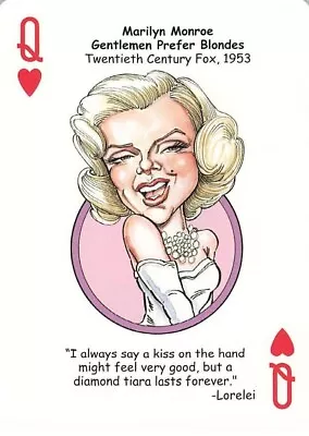 Marilyn Monroe Queen Of Hearts - Hooray For Hollywood Playing Card • $2.99