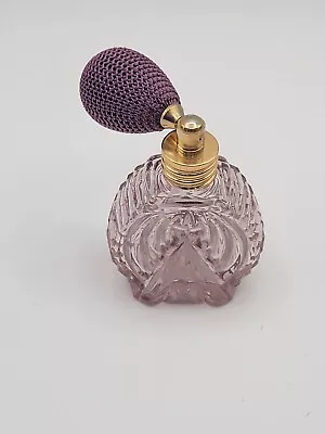 Vintage Plum Glass Atomizer Spray Perfume Bottle • $3.82