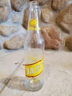 Vintage Dad's Root Beer Clear Glass Bottle - Big Daddy - Half Quart 10-3/4  Tall • $10.25