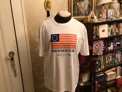 STAND UP FOR BETSY ROSS Flag  The Rush Limbaugh Show   White T Shirt Mens L • $13