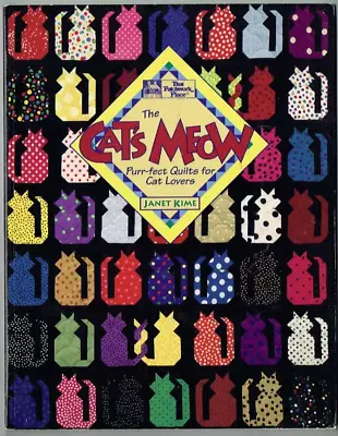 Cat's Meow Quilt Pattern Book Cat Patterns Janet Kim Patchwork Place 1994 VTG • $11.89