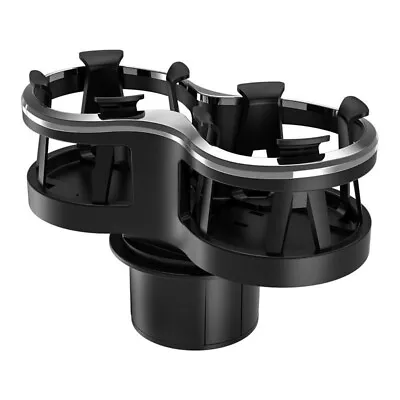 Dual Cup Holder Storage Box Car Console Drink Bottle Ash Tray Mount Stand Black • $20.53