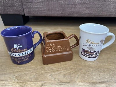 £11.99 • Buy Bundle Of 3 Cadbury Branded Novelty Mugs - Easter Present - Gift - Dairy Milk