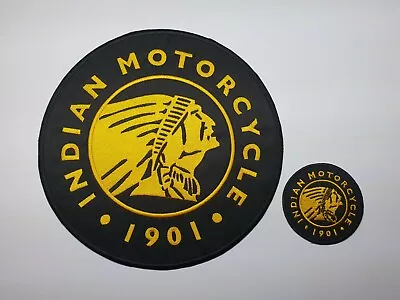 2 X Piece Indian Motorcycles Iron On Or Sew On Patches Large And Small  • $39.99