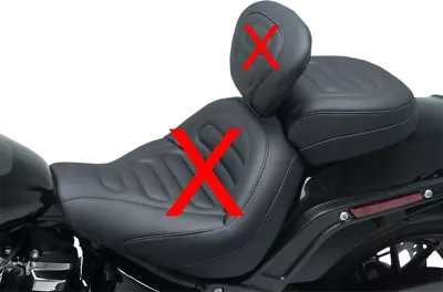 Mustang MX Tour Stitched Passenger Pillion Seat For 2018-23 Harley Softail FXFB • $295