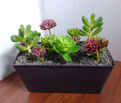 13 Artificial Succulents Yacon Red Stone Lotus Mini Plants • $12.99