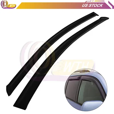 Window Visor Vent Rain Sun Guard  Shade For 2006-2011 HONDA Civic Coupe Black • $29.91