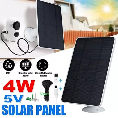 4W Solar Panel Charge For Arlo Essential Spotlight Camera Doorbell USB&Type-C • $19.99