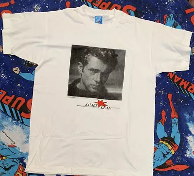 Vintage 90's James Dean 1931-1955 RIP Single Stitched T-Shirt Men's L • $49.27