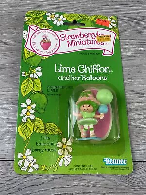 Vintage 1981 Kenner Strawberryland Miniatures Lime Chiffon Shortcake On Card 🍓 • $27.99