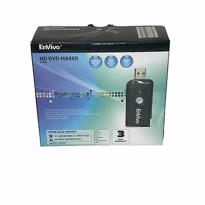 Envivo HD DVD Maker Model 54429 Convert Old Video Tape To Dvd • £12.99