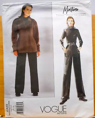 Vintage Vogue Pattern 2345 Paris Original Montana-Jacket Pants Sz-16-18 Uncut FF • $16.19