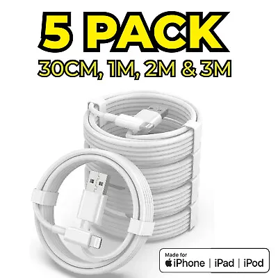 Fast Charger Sync USB Cable For IPhone 5 6 7 8 X XS XR 11 12 13 14 Pro IPad • £8.99