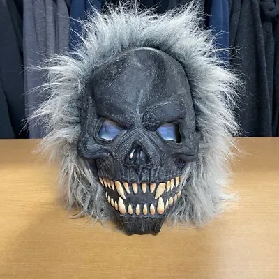 Vintage Rubber Mask Yeti Monster Grey Hair Fur Halloween Costume • $14.99