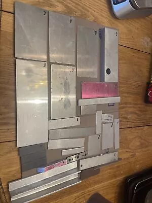 Lot Of Aluminum Plate Angle Aluminum 11/16” 1/16”x 1/32” 1/4 Small Pieces • $9