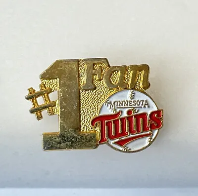 Vintage 1988 Minnesota Twins Number One Fan Pin - Travis MLB Baseball Lapel Flai • $11.16