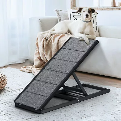 Alopet Dog Pet Ramp Adjustable Height Dogs Stairs Bed Sofa Car Foldable 100cm • $76.42