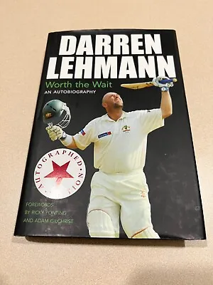 $39 • Buy Darren Lehmann Cricket Signed Worth The Wait Hardback Book