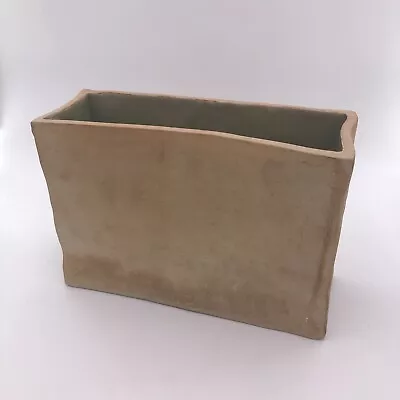 Studio Pottery Slab Vase Brutalist Trough Unsigned Similar To Tapio Wirkkala • £48