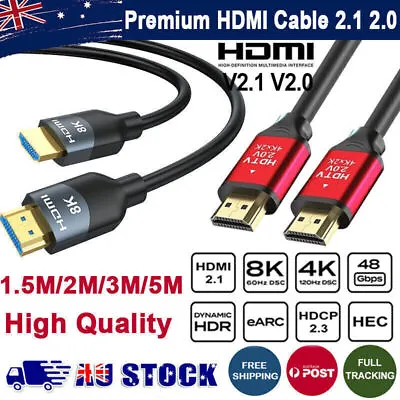 HDMI Cable V2.1 2.0 8K 4K UHD HighSpeed For Lenovo HP ASUS Dell PC PS4/5 XBox TV • $2.99