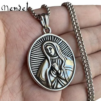 MENDEL Catholic Saint Virgin Mary Prayer Our Lady Of Guadalupe Pendant Necklace • $10.99