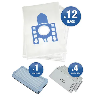 £12.99 • Buy 12 X Miele S5261 GN Vacuum Cleaner Hoover Dust Bags & Filters Maintenance Kit