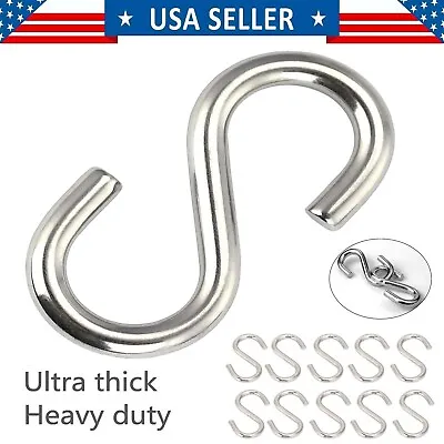 10pcs S Hooks Stainless Steel Kitchen Meat Pan Utensil Clothes Hanger Hanging • $9.99