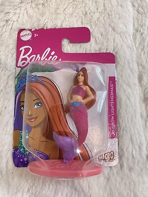 Barbie Cake Topper Rainbow Lights Mermaid Mattel Mini Figure • $4