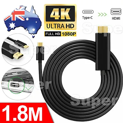 USB C To HDMI Cable USB Type C Male To HDMI Male 4K Cable For Macbook Chromebook • $8.95