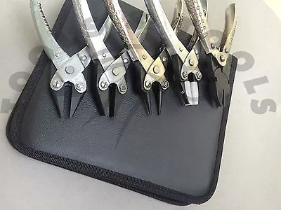 £49.99 • Buy 5 Piece Parallel Action Pliers Kit/ Set Jewellery Making Wire Work Crafts+ Pouch
