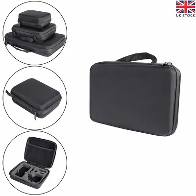 Portable Hard Shell Case Box Storage Bag With Foam Inside Black For GoPro Hero • £7.08