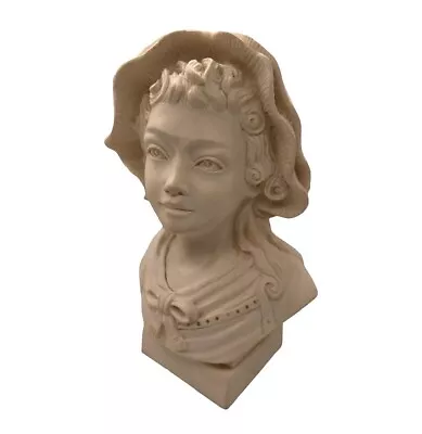 Vintage Bust Sculpture Of French Peasant Girl 9” • $25