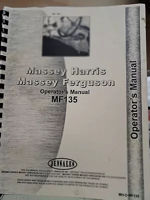 Massey Harris Massey Ferguson MF135 Tractor Operator's  Manual • $18