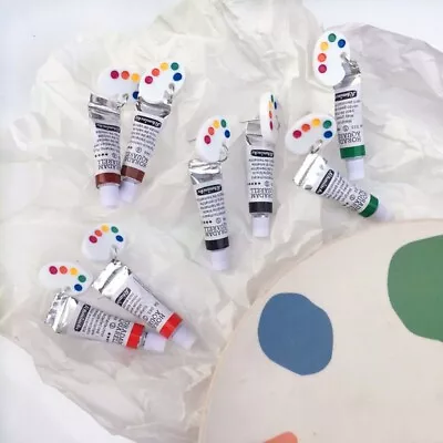 Artist Paint Palette Earring Unique Paint Palette Charm Earring Colorful Painter • £4.25
