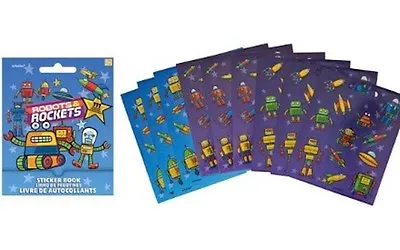 111 Robots And Rockets Stickers Party Favors Teacher Supply Book 9 Sheets • $3.85